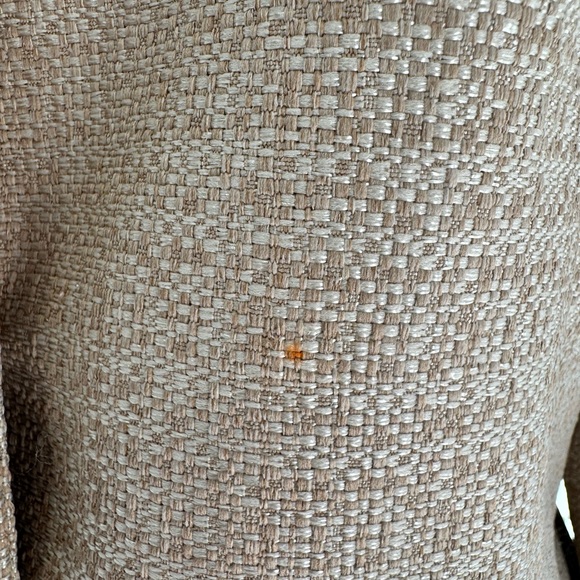 Giorgio Sant’ Angelo Vintage Linen Look 3 Button Bow Collar Blazer Size 16 Beige - Picture 7 of 12